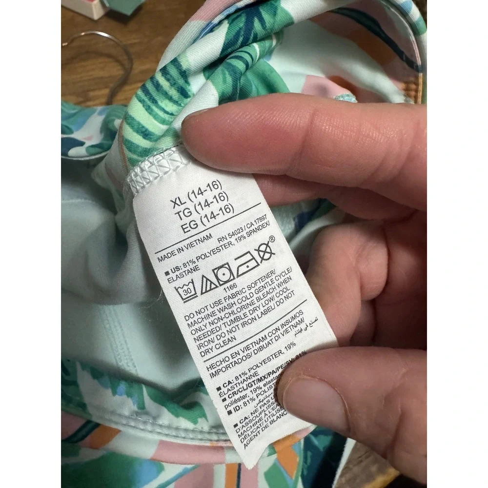 Old‎ Navy Active Skort Girls XL 14-16 Tropical Palm Powersoft Excellent Athletic
